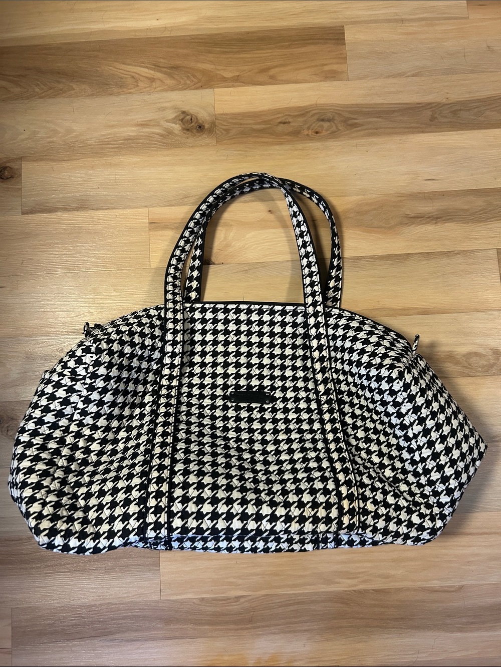 Black & White Houndstooth Weekender Tote Bag Vera Bradley